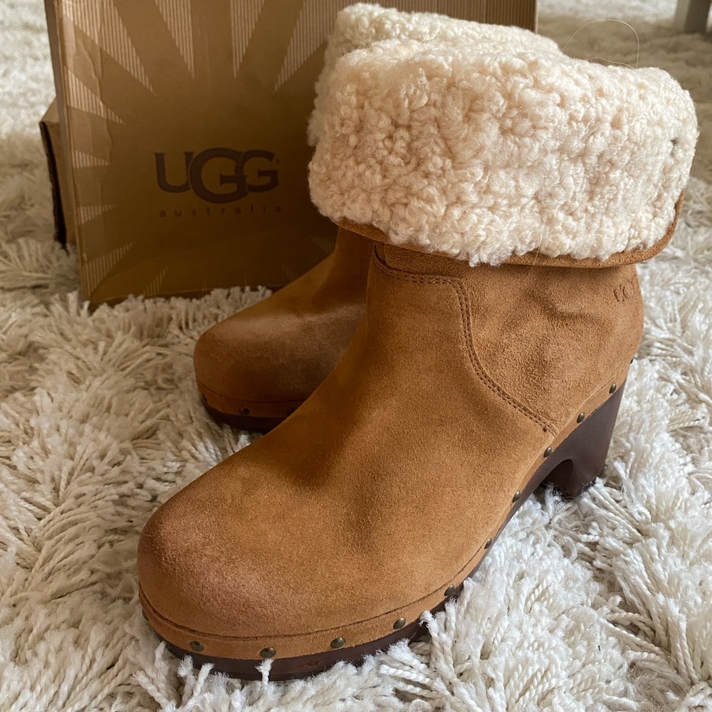 UGG Suede Heeled Boots Womens